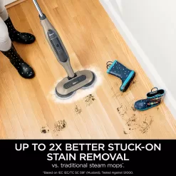 Shark S7001 Mop, Scrub & Sanitize at The Same Time, Designed for Hard Floors, Gold, 13.7 in L x 6.75 in W x 46.5 in H