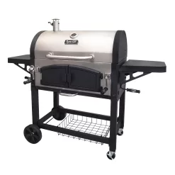 Dyna-Glo DGN576SNC-D Dual Chamber Stainless Steel Charcoal BBQ Grill