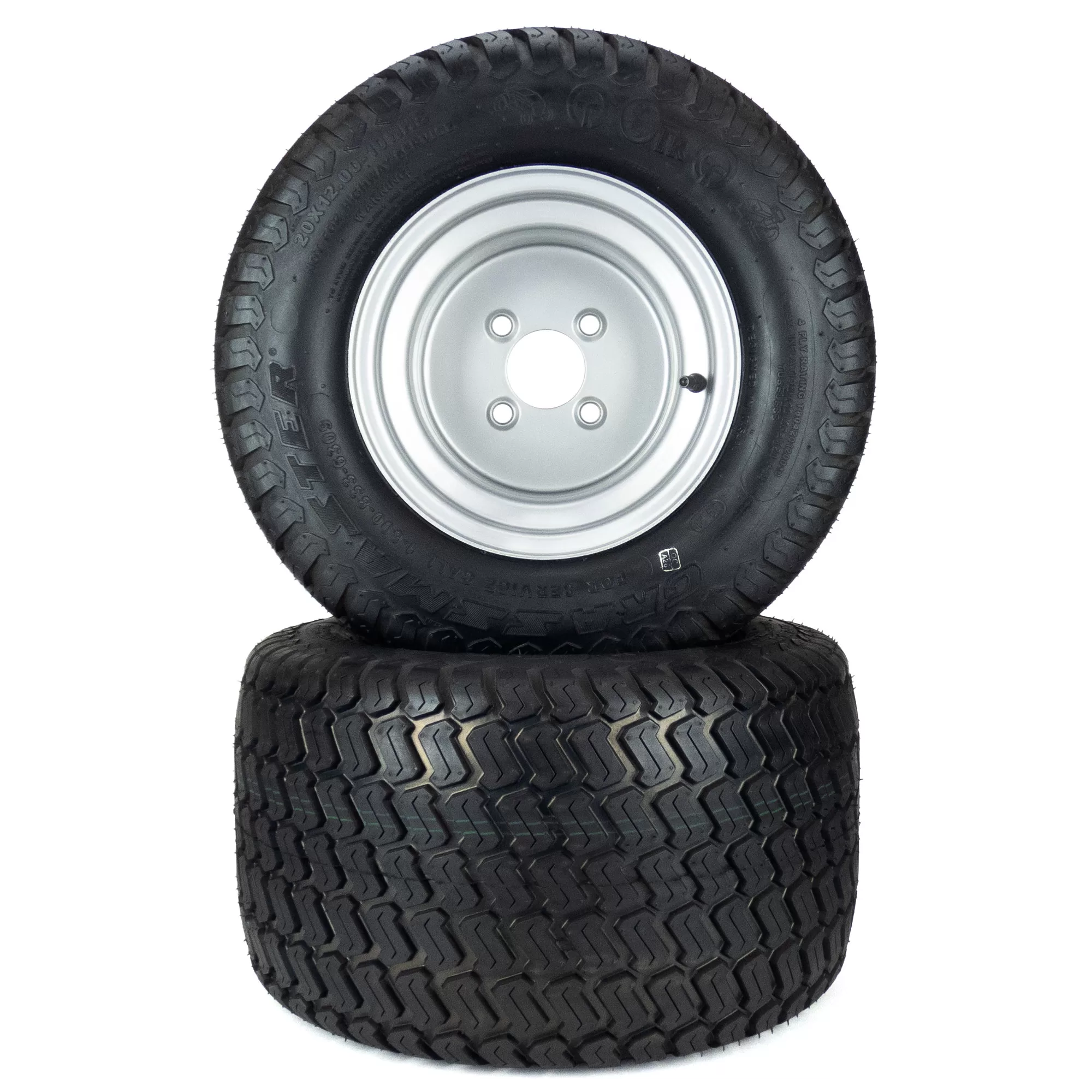 (2) Hustler 20x12.00-10 Wheel Assemblies Hustler Raptor SD 54" 60" 601349 601347