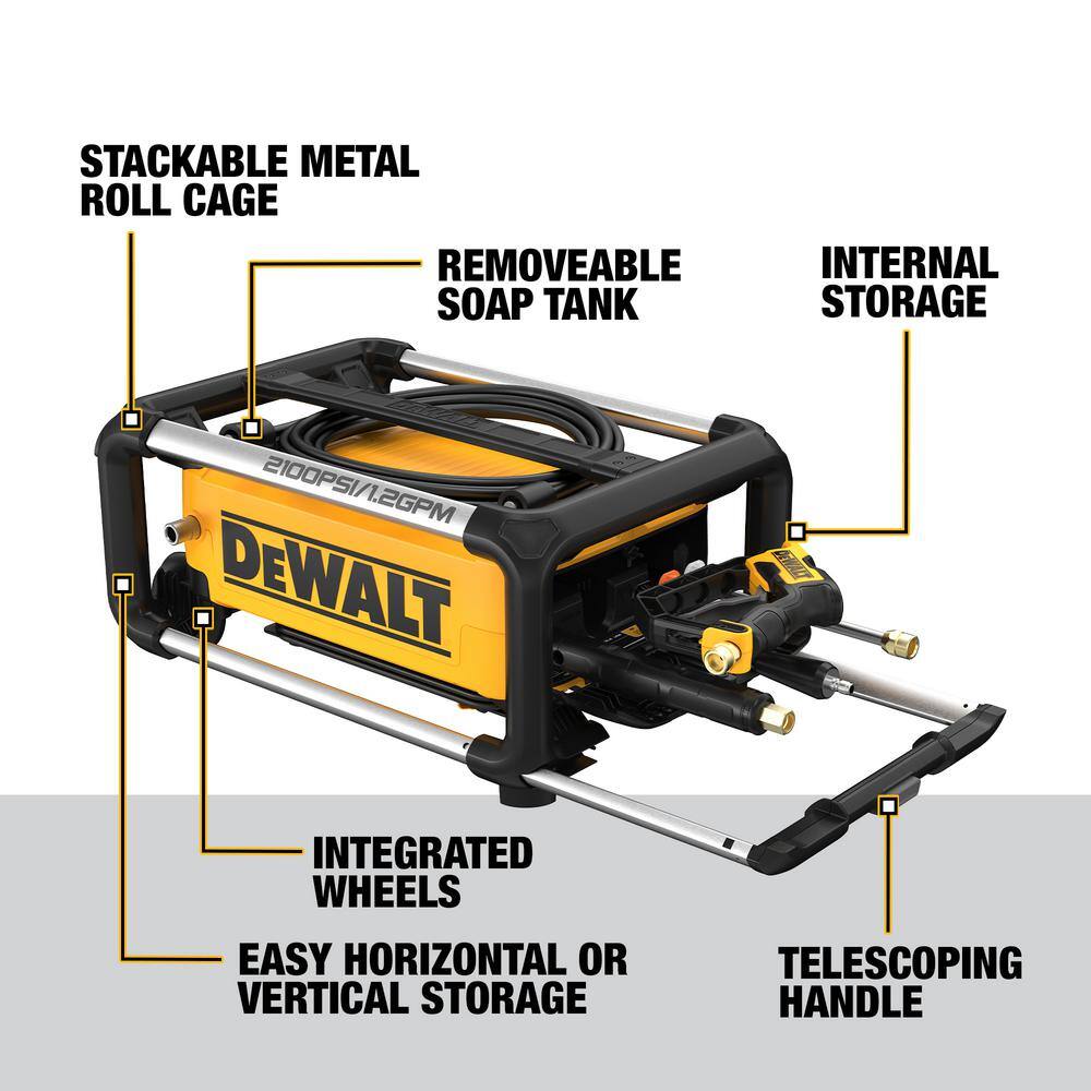 DEWALT Electric Pressure Washer, 2100 PSI, Jobsite Power Washer (DWPW2100) - Image 3