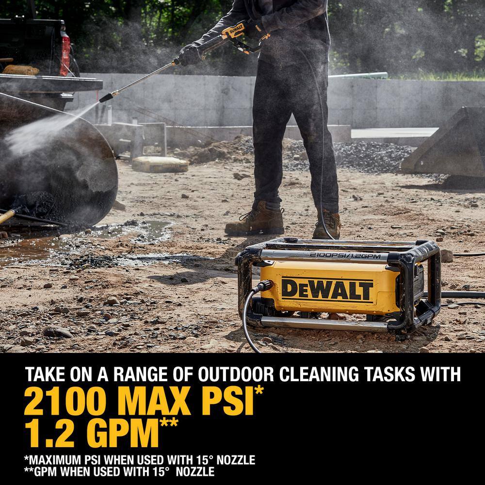 DEWALT Electric Pressure Washer, 2100 PSI, Jobsite Power Washer (DWPW2100) - Image 6