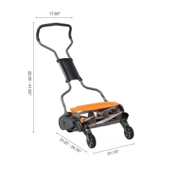 Fiskars 362050-1002 StaySharp 18 in. Cut Manual Push Non Electric Walk Behind Reel Mower