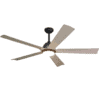 Harbor Breeze Cartersville 60-in Black Integrated LED Indoor/Outdoor Ceiling Fan with Light and Remote (5-Blade)