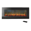 Cambridge 56-in W Black Fan-forced Electric Fireplace