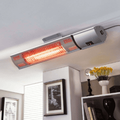 Kahomvis 120-Volt Silver Steel Electric Patio Heater