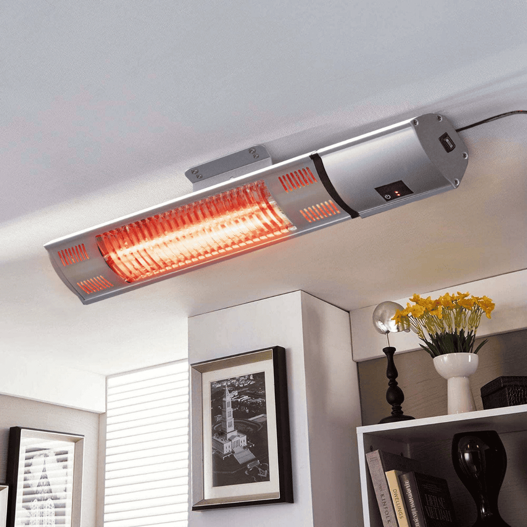Kahomvis 120-Volt Silver Steel Electric Patio Heater