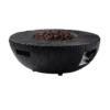 CASAINC Fire Pit Table 28-in W 30000-BTU Black Stainless Steel Propane Gas Fire Pit Table