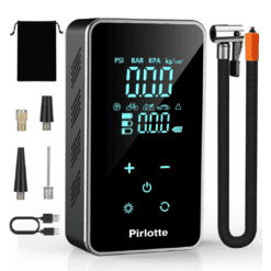 Tire Inflator Portable Air Compressor - Air Pump for Car - 18000mAh Electric Air Compressor (Black)