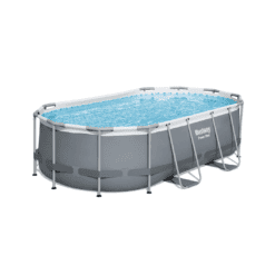 Bestway Power Steel 14' x 8'2" x 39.5" Oval Above Ground Pool Set | Includes 530gal Filter Pump, Ladder, ChemConnect Dispener