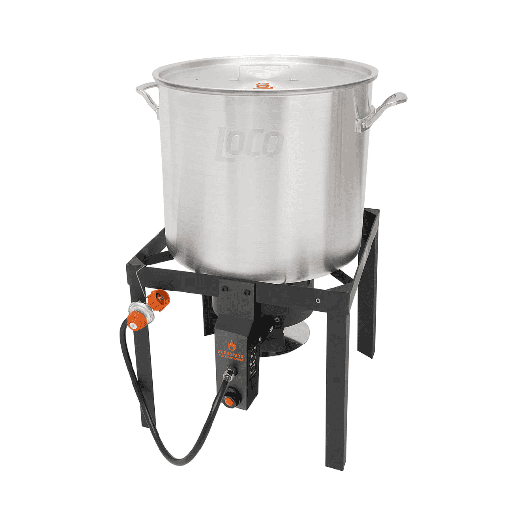 LoCo COOKERS 1-Burner Propane 20-lb Cylinder Electronic Stainless Steel Jet Cooker