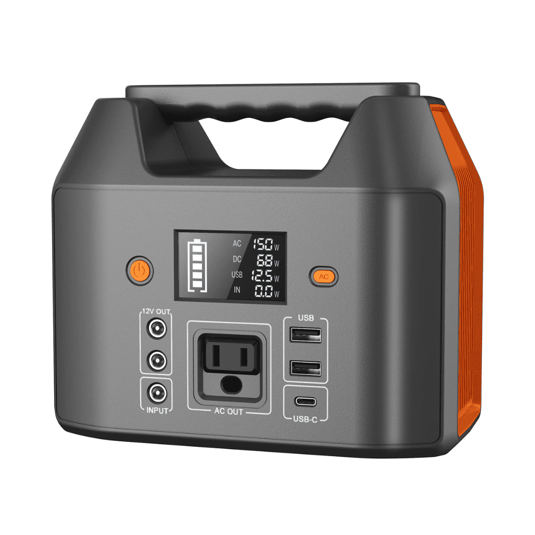 EnginStar Portable Power Station 150W 155Wh Solar Generator 110V 42000mAh Portable Power Bank w/AC Outlet