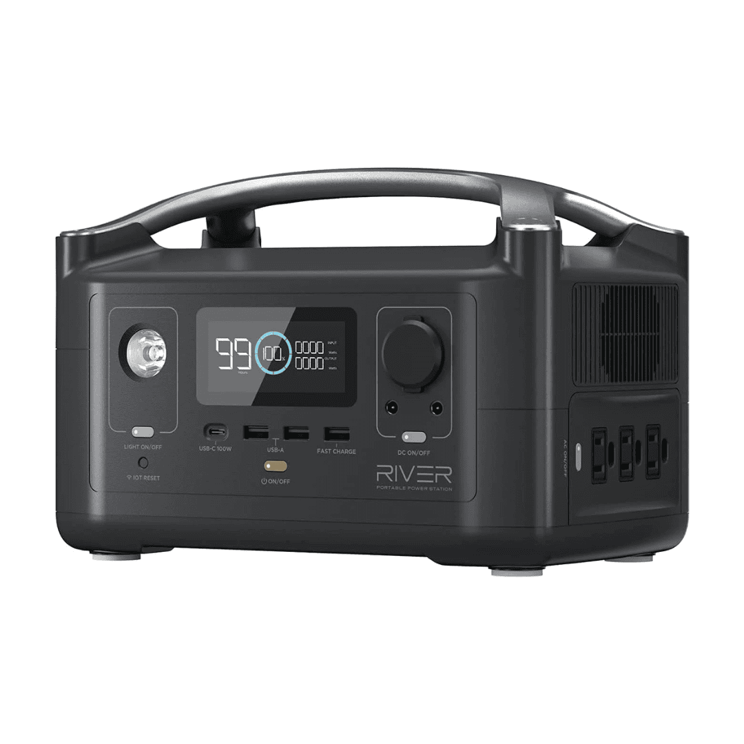 EF ECOFLOW RIVER 288Wh Portable Power Station,3 x 600W(Peak 1200W) AC Outlets & LED Flashlight