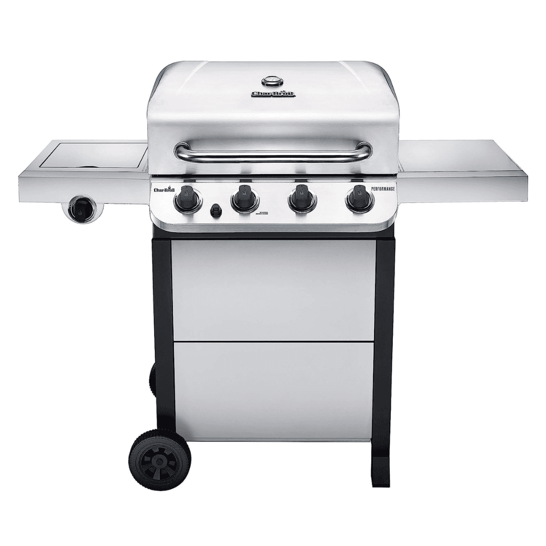 Char-Broil Performance Series Convective 4-Burner with Side Burner Cart Propane Gas Stainless Steel Grill - 463377319