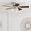 Harbor Breeze Centreville 42-in Brushed Nickel Indoor Flush Mount Ceiling Fan with Light (5-Blade)