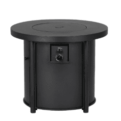 Style Selections 30-in W 50000-BTU Black Steel Propane Gas Fire Pit Table