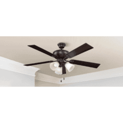Harbor Breeze Sailor Bay 52-in Bronze Indoor Downrod or Flush Mount Ceiling Fan with Light (5-Blade)