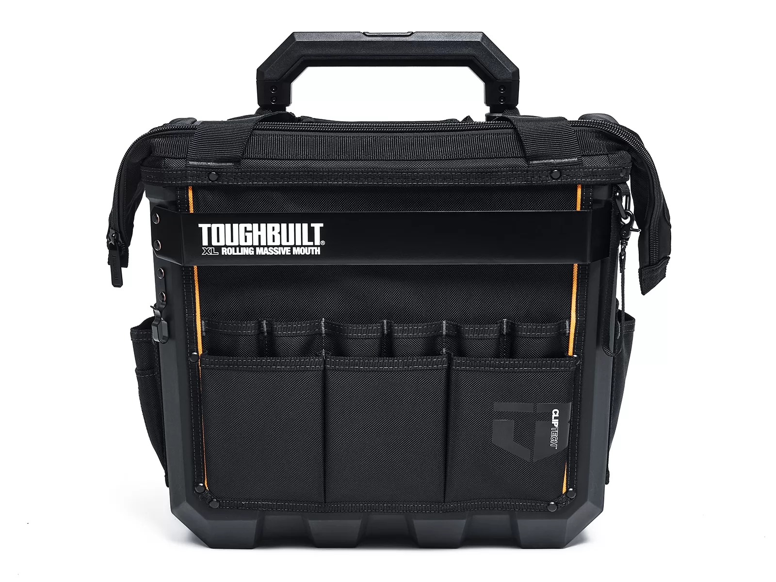 TOUGHBUILT Massive Mouth Hard Bottom XL Black Polyester 18-in Zippered Rolling Tool Bag - Image 9