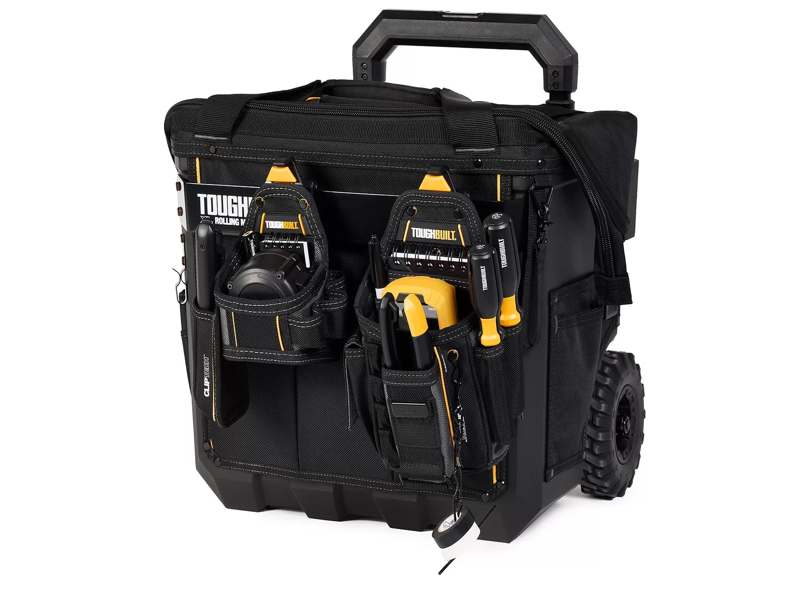 TOUGHBUILT Massive Mouth Hard Bottom XL Black Polyester 18-in Zippered Rolling Tool Bag - Image 15