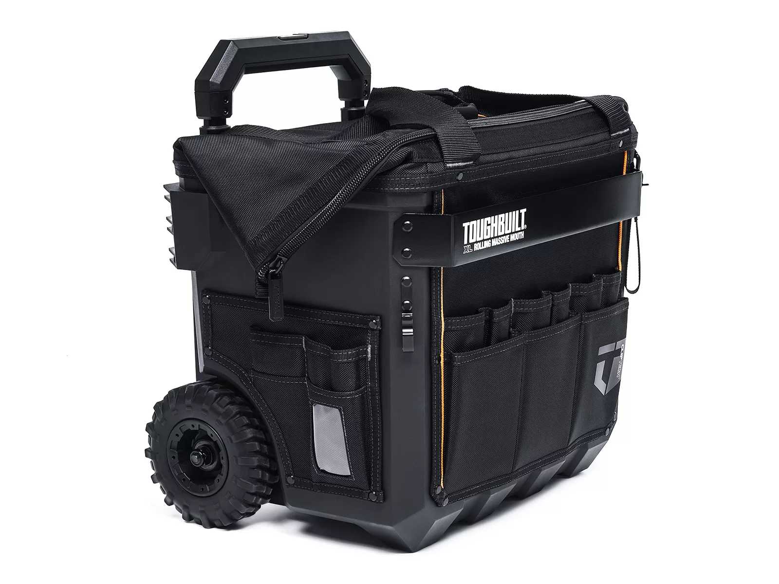 TOUGHBUILT Massive Mouth Hard Bottom XL Black Polyester 18-in Zippered Rolling Tool Bag - Image 2