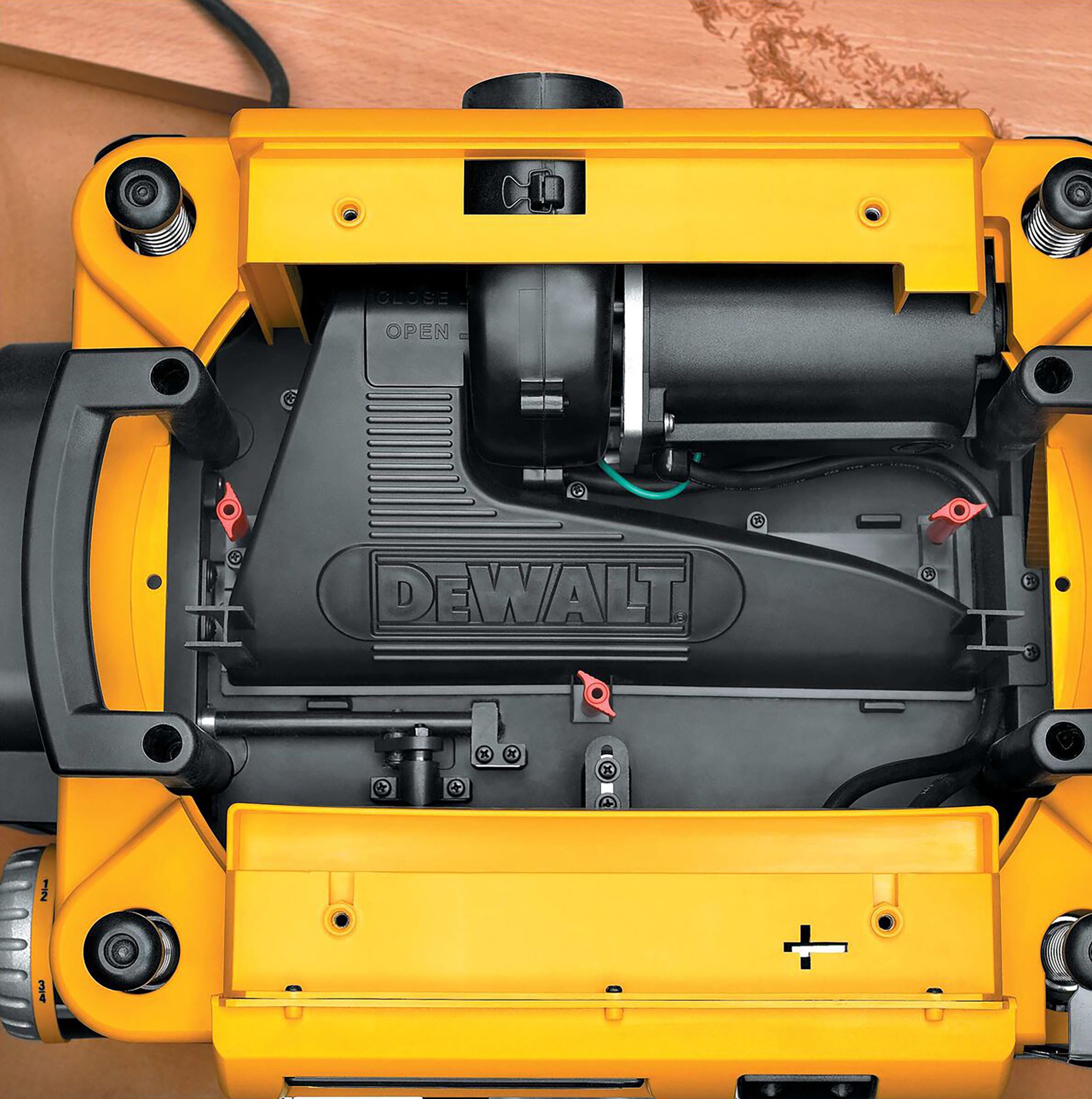 DEWALT DW735X 15 Amp Corded 13 in. Heavy-Duty 2-Speed Bench Planer with (3) Knives, In Feed Table and Out Feed Table - Image 14