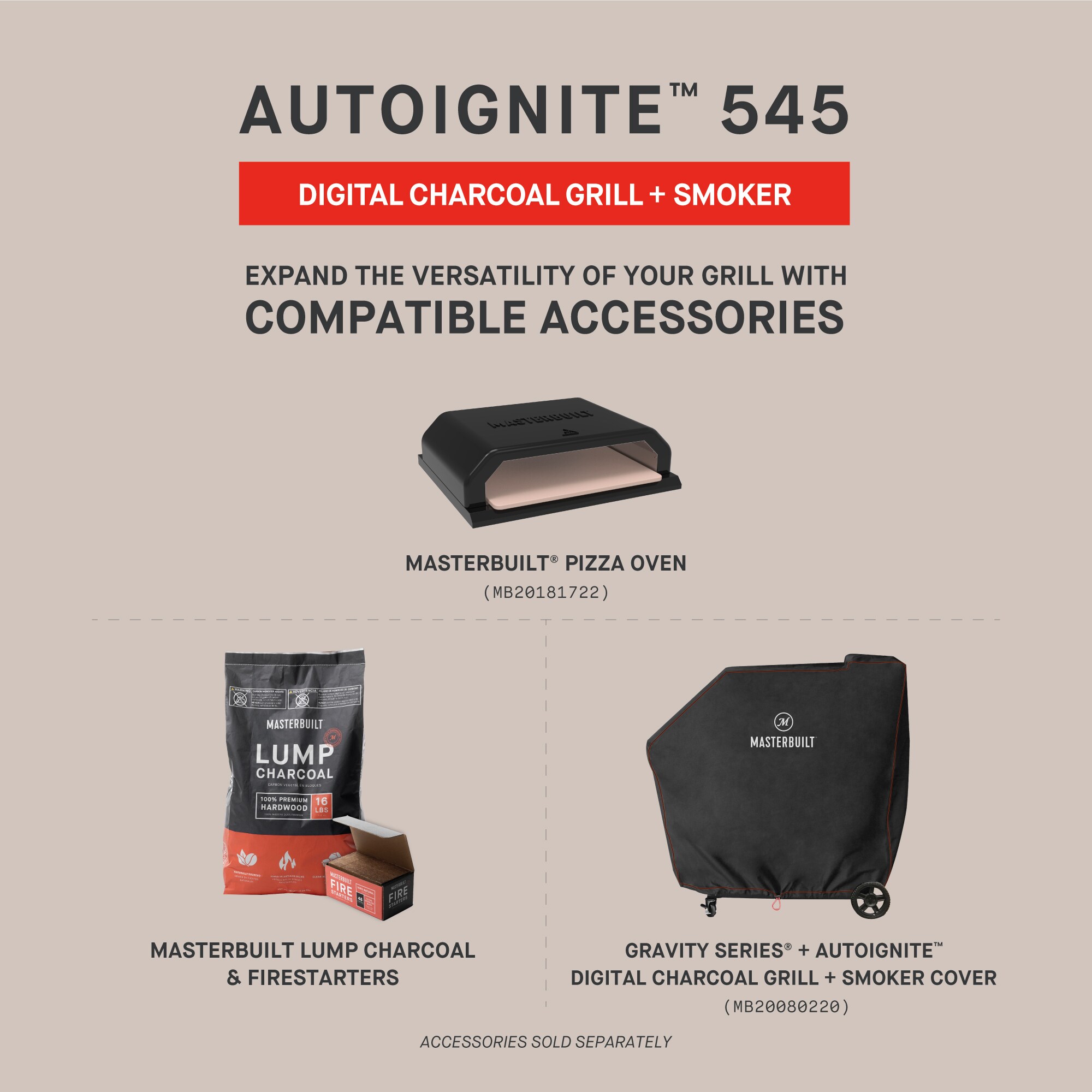 Masterbuilt MB20041124 AutoIgnite Series 545 Digital Charcoal Grill and Smoker in Black - Image 20