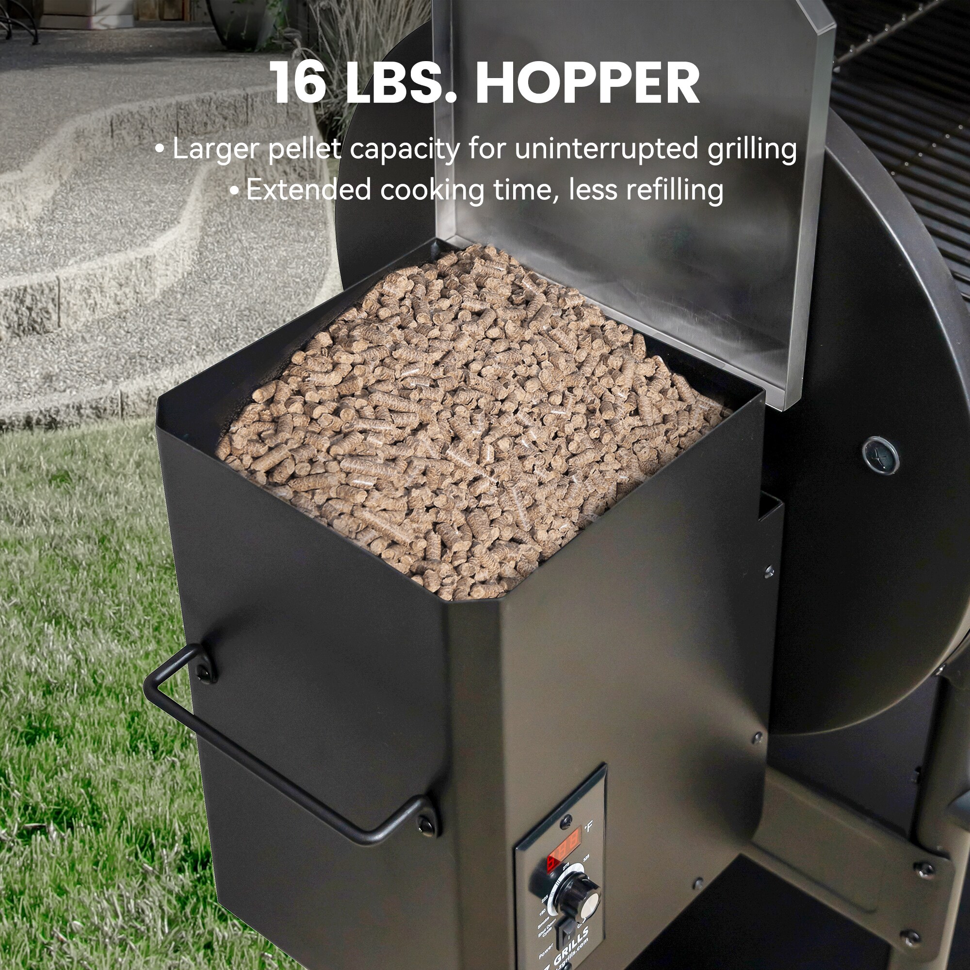 Z GRILLS ZPG-550A2E 590 sq. in. Wood Pellet Grill and Smoker PID 2.0 in Stainless Steel - Image 7