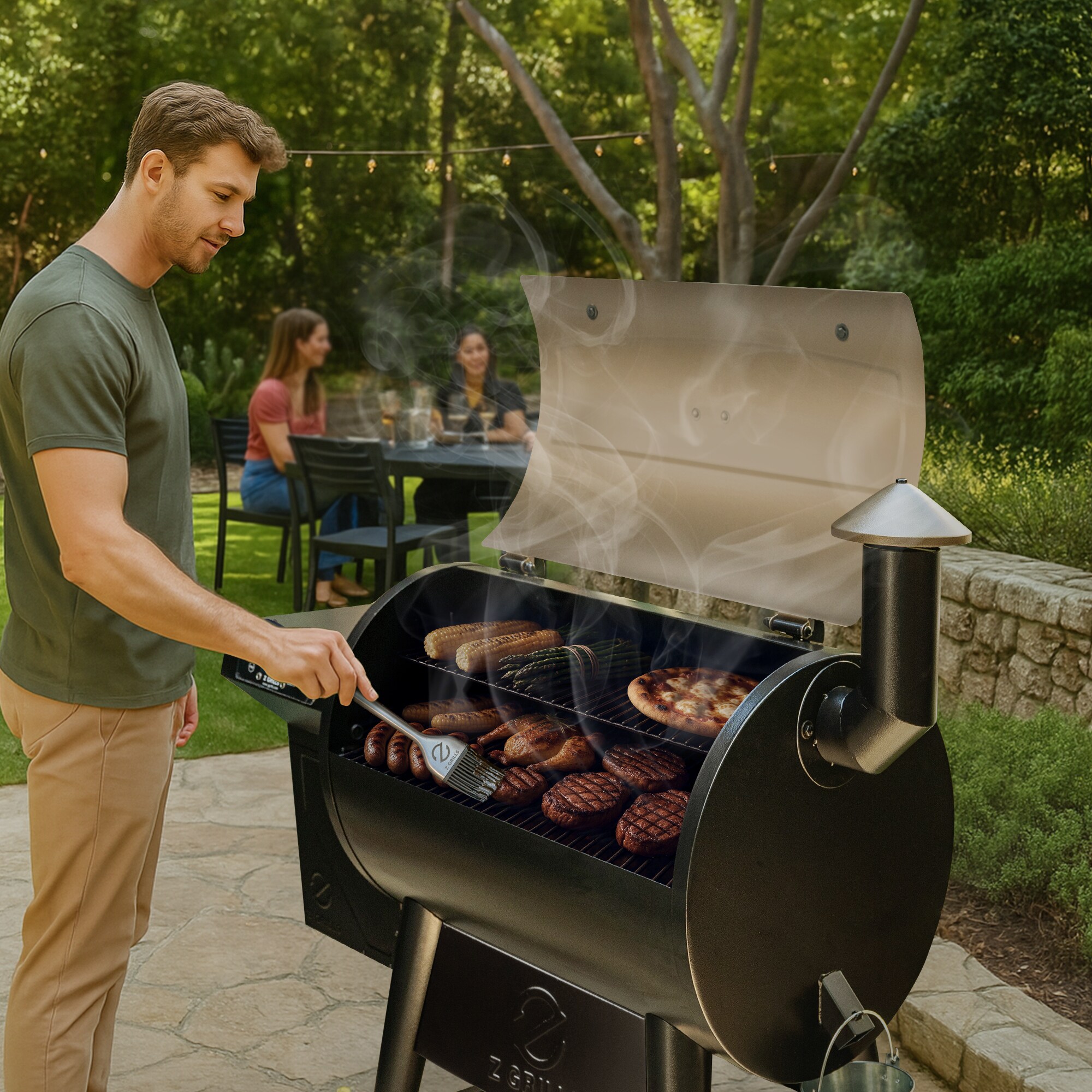 Z GRILLS ZPG-7002C3E 694 sq. in. Wood Pellet Grill and Smoker PID, Stainless Steel - Image 11