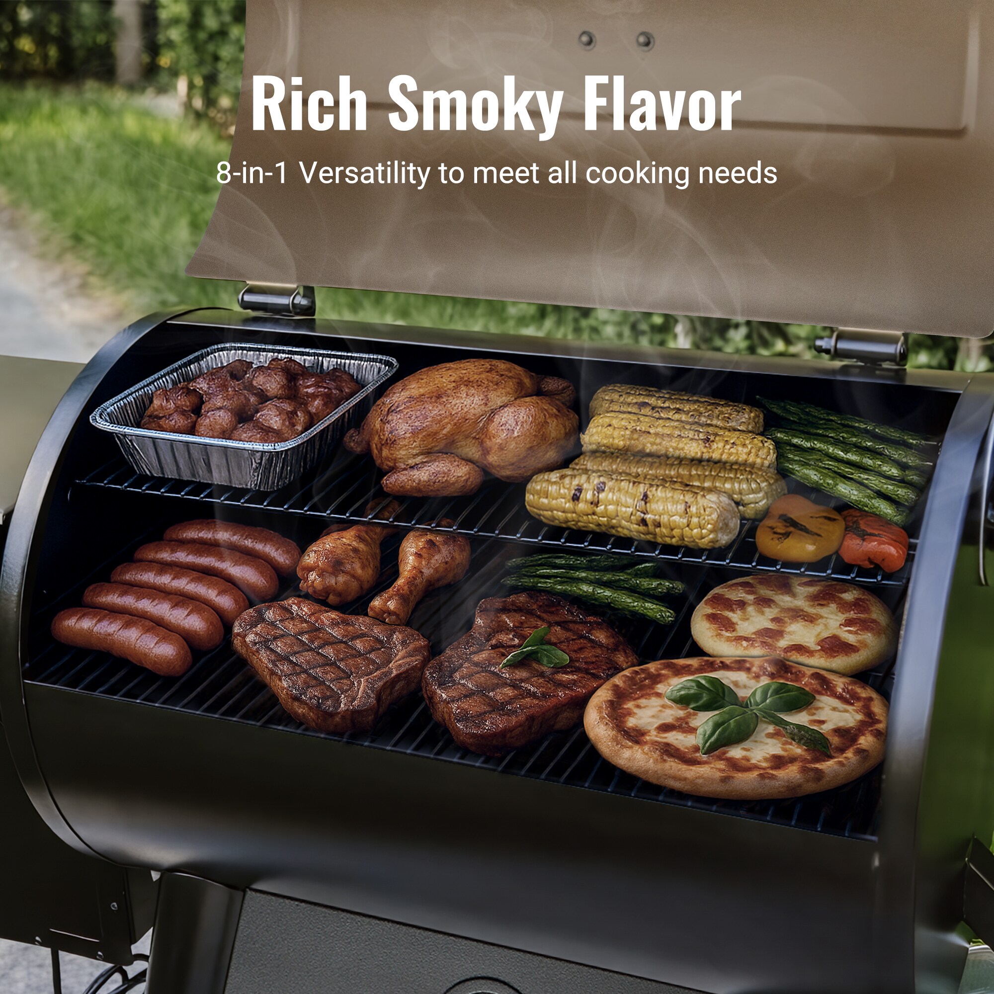 Z GRILLS ZPG-7002C3E 694 sq. in. Wood Pellet Grill and Smoker PID, Stainless Steel - Image 8