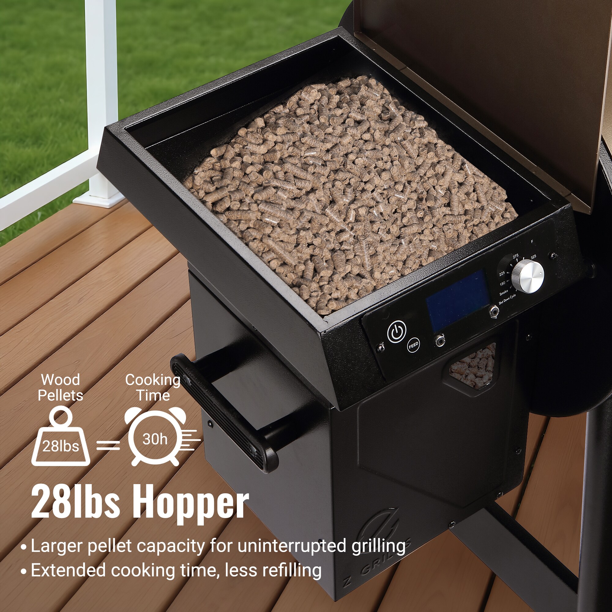 Z GRILLS ZPG-7002C3E 694 sq. in. Wood Pellet Grill and Smoker PID, Stainless Steel - Image 6