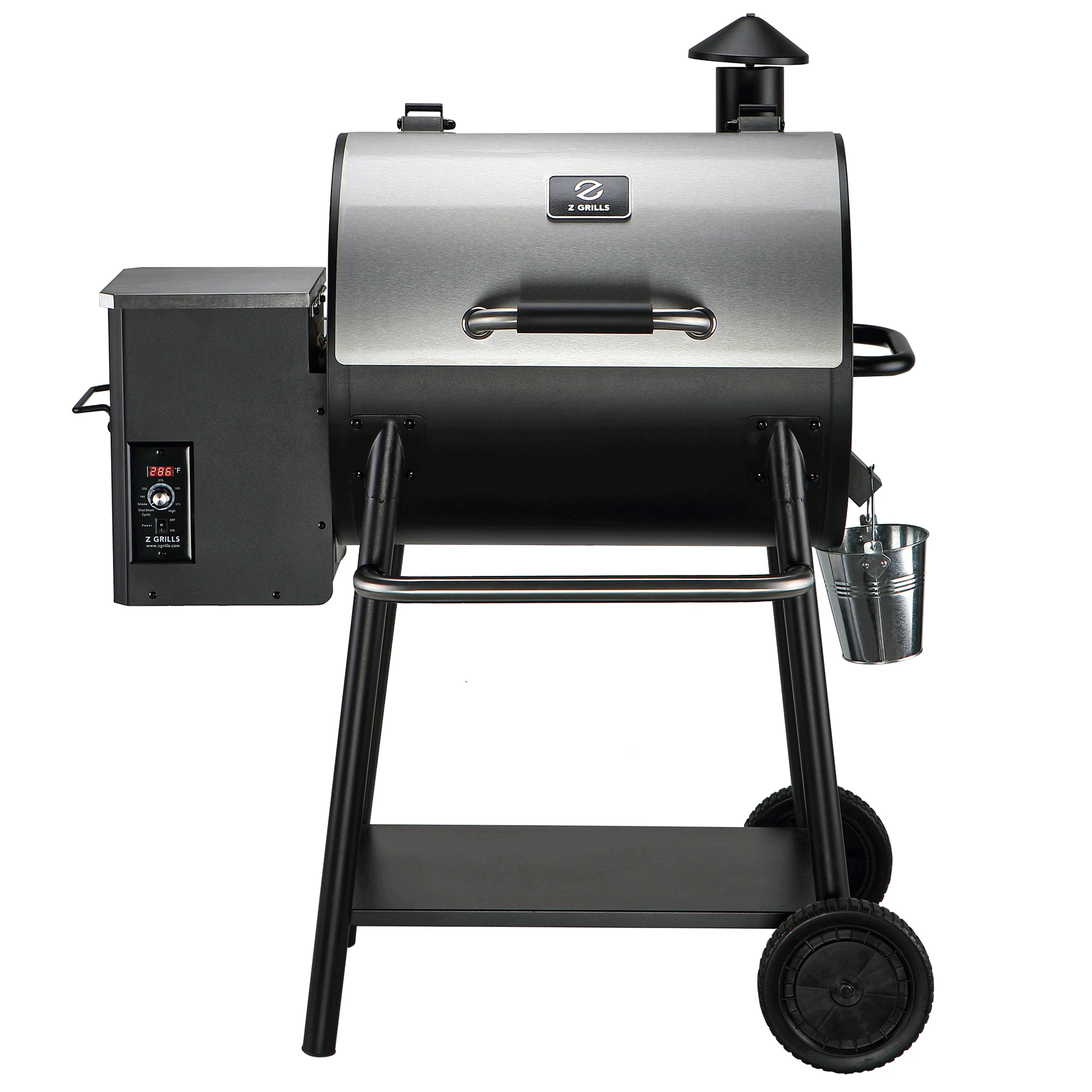 Z GRILLS ZPG-550A2E 590 sq. in. Wood Pellet Grill and Smoker PID 2.0 in Stainless Steel