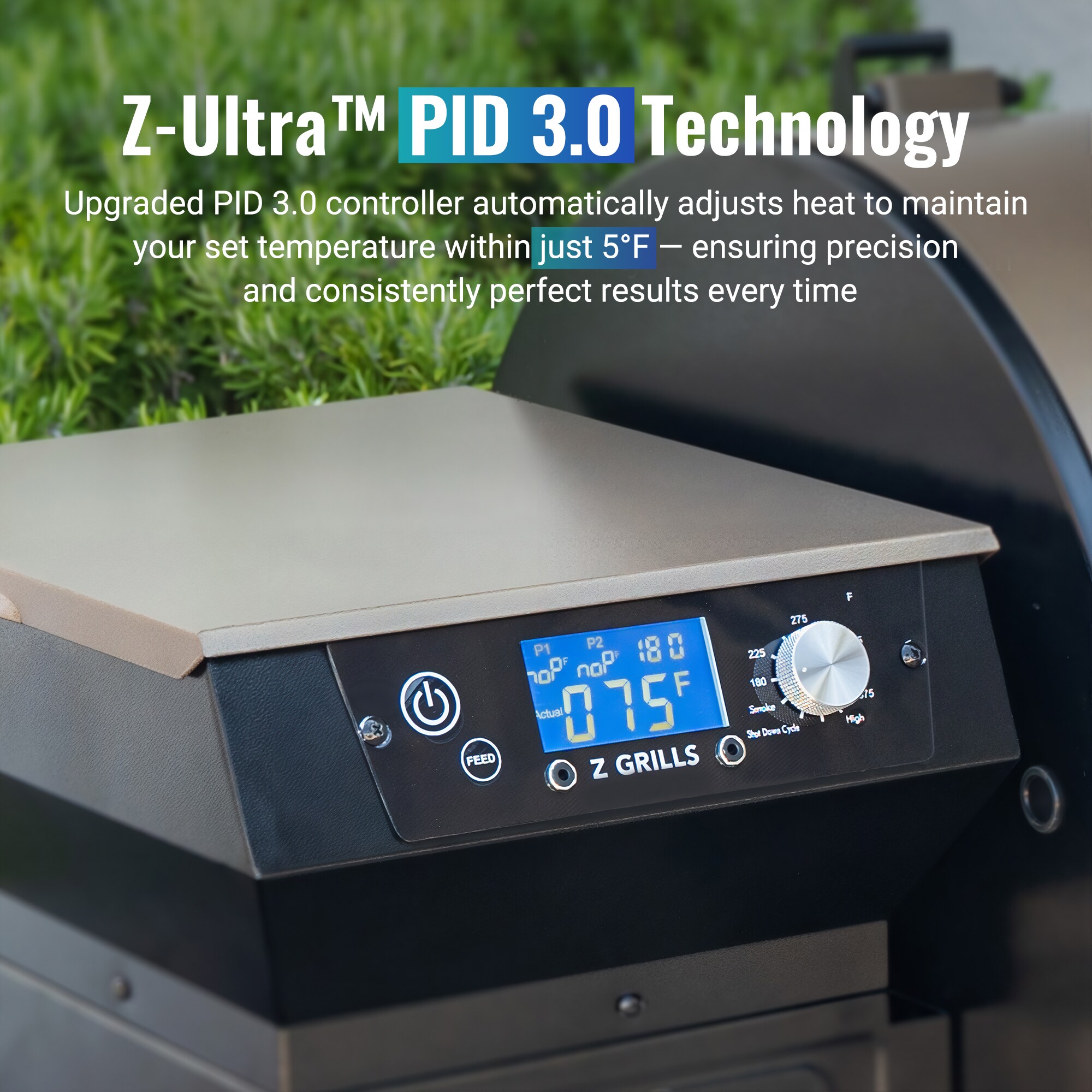 Z GRILLS ZPG-7002C3E 694 sq. in. Wood Pellet Grill and Smoker PID, Stainless Steel - Image 4