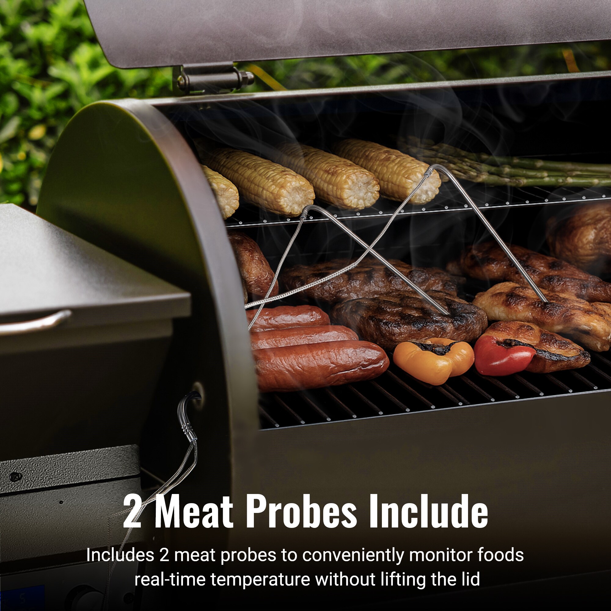 Z GRILLS ZPG-700D7 697 sq. in. Wood Pellet Grill and Smoker with cabinet storage PID 2.0 in Black - Image 5