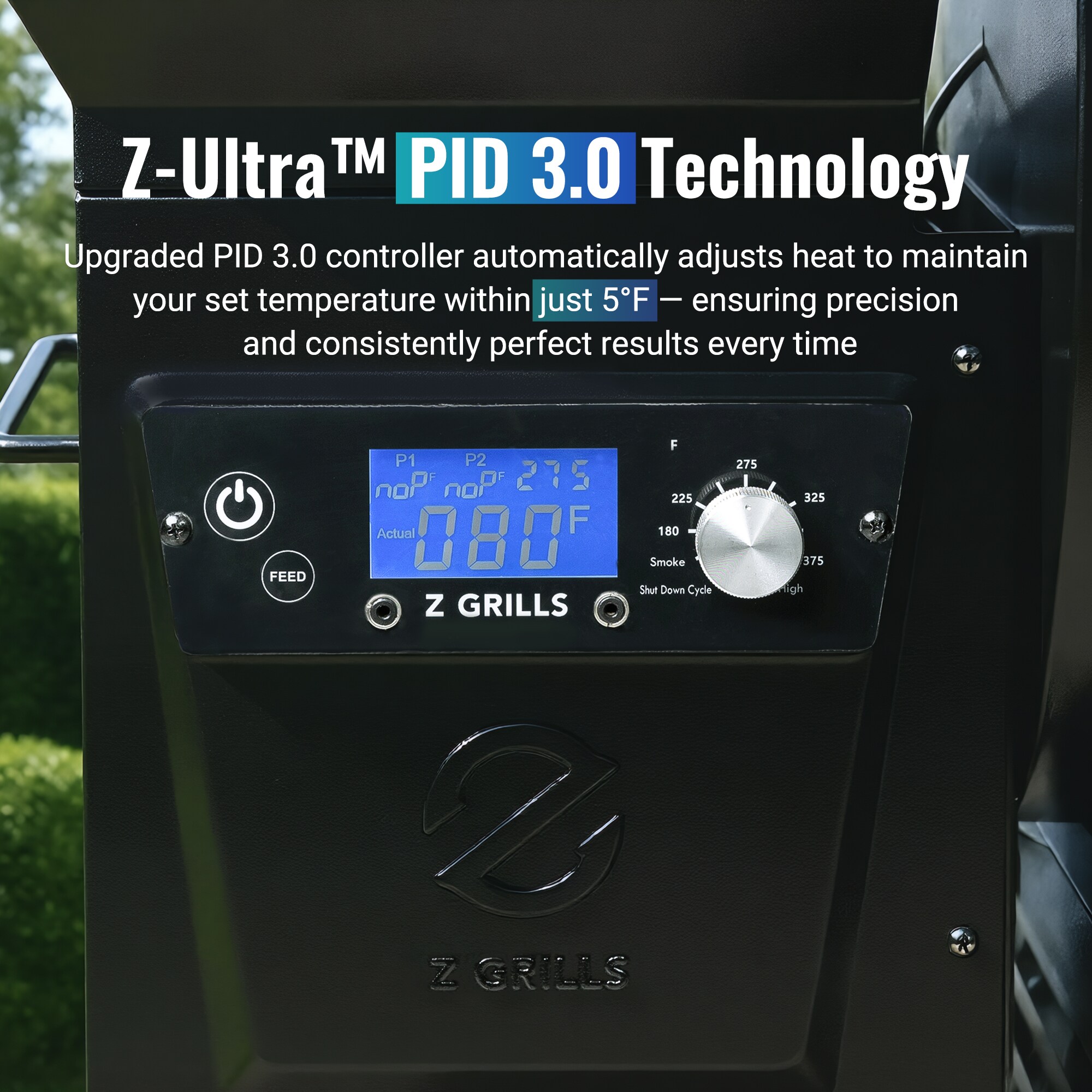 Z GRILLS ZPG-700D7 697 sq. in. Wood Pellet Grill and Smoker with cabinet storage PID 2.0 in Black - Image 4