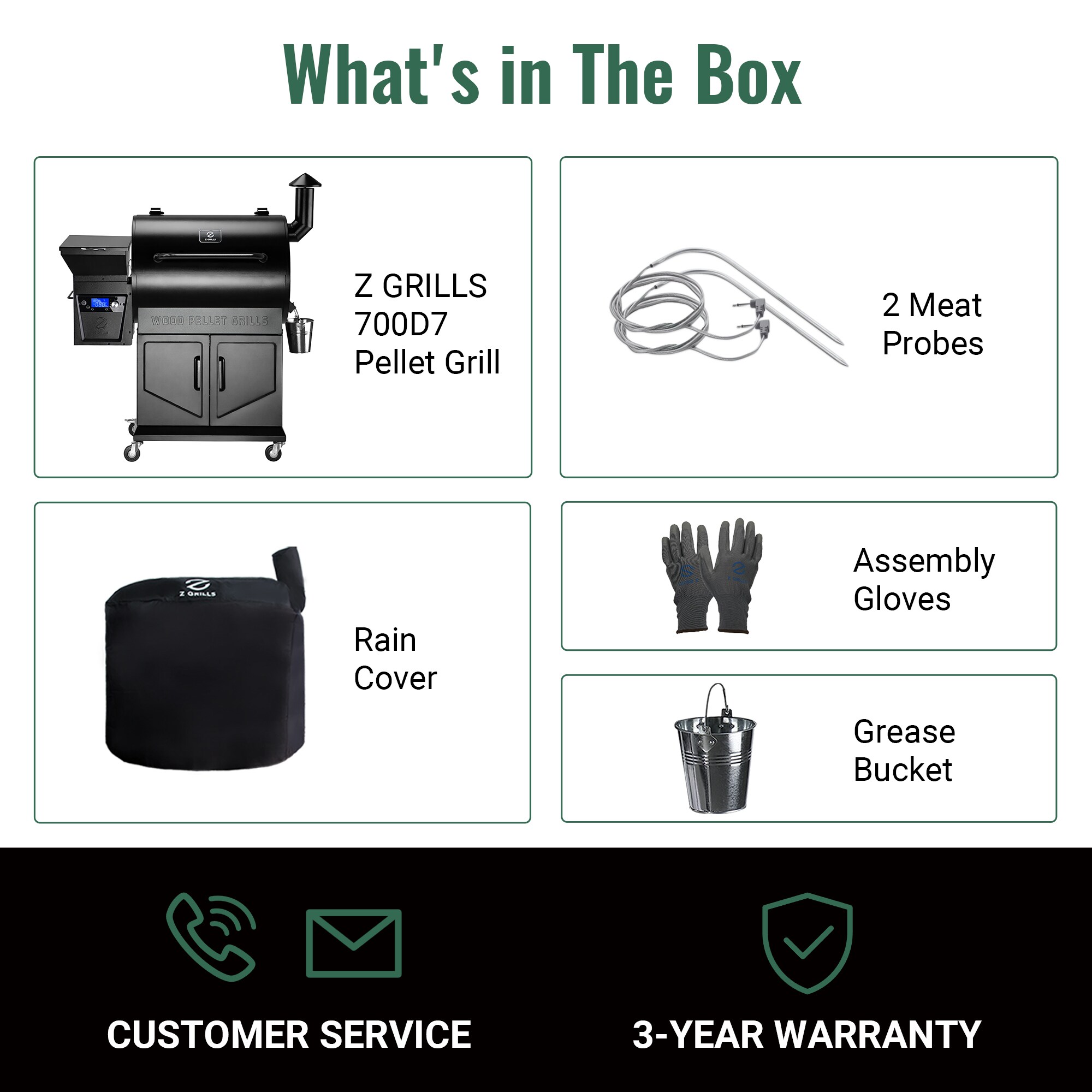 Z GRILLS ZPG-700D7 697 sq. in. Wood Pellet Grill and Smoker with cabinet storage PID 2.0 in Black - Image 16