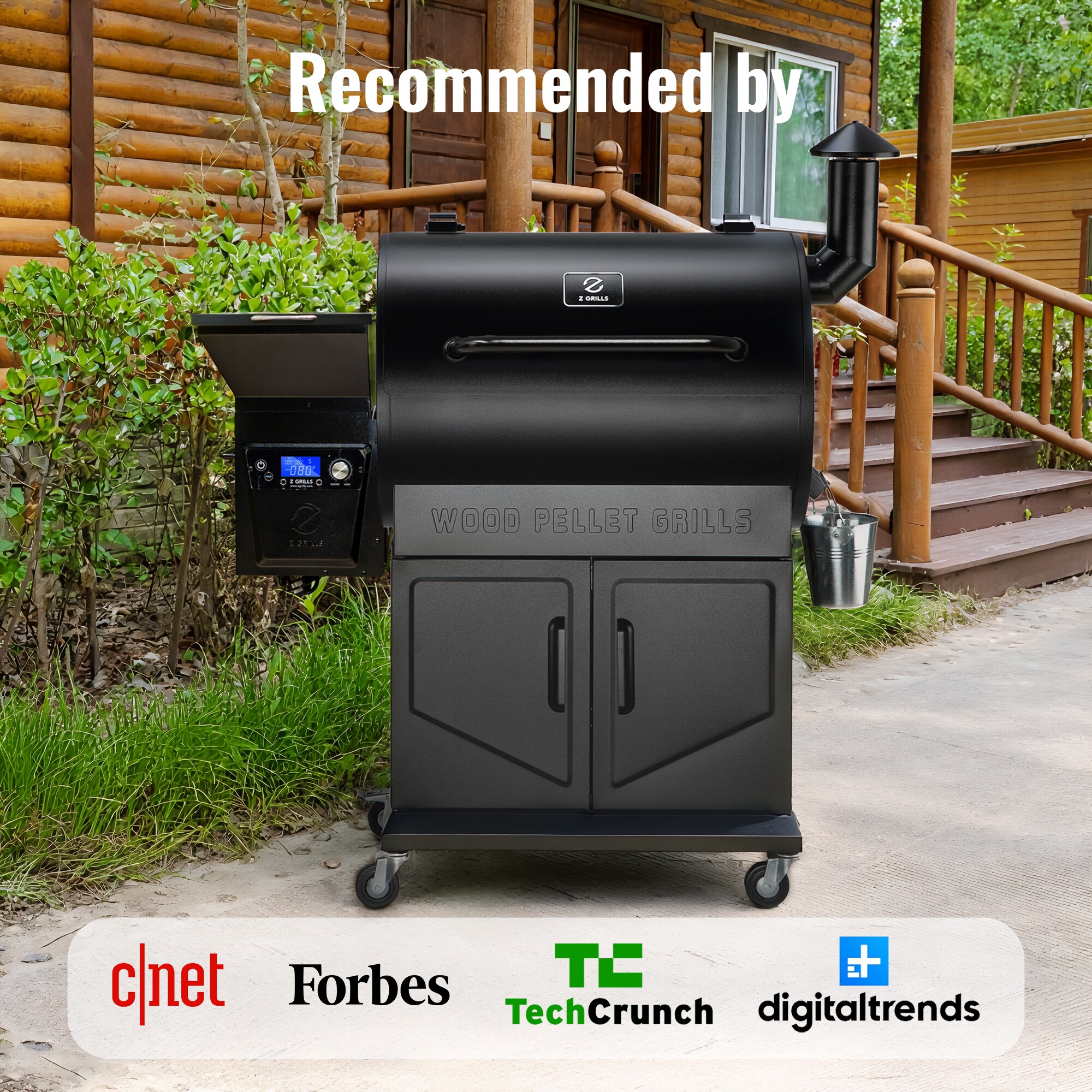 Z GRILLS ZPG-700D7 697 sq. in. Wood Pellet Grill and Smoker with cabinet storage PID 2.0 in Black - Image 13