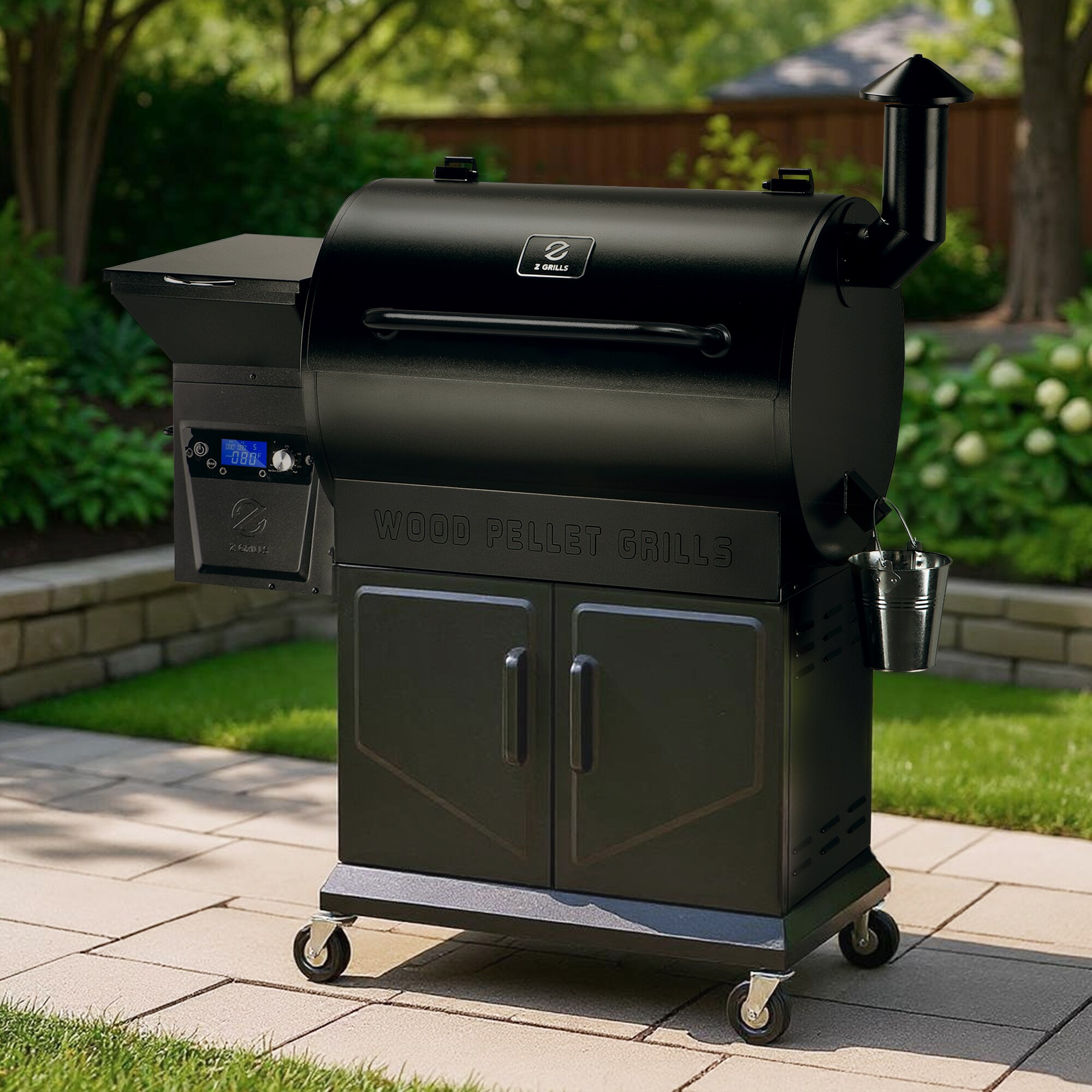 Z GRILLS ZPG-700D7 697 sq. in. Wood Pellet Grill and Smoker with cabinet storage PID 2.0 in Black - Image 18