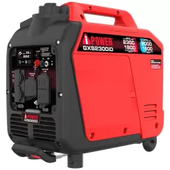 A-iPower GXS2300iD 2300-Watt Recoil Start Gas Propane Powered Ultra Light-Weight Inverter Generator 80cc OHV Engine and CO Sensor Shutdown