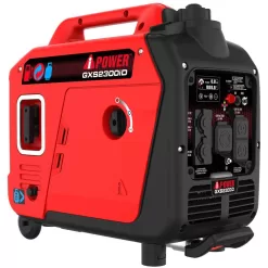 A-iPower GXS2300iD 2300-Watt Recoil Start Gas Propane Powered Ultra Light-Weight Inverter Generator 80cc OHV Engine and CO Sensor Shutdown