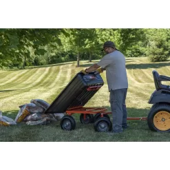 Agri-Fab 45-0594 4-Wheel Poly and Steel Convertible Pull/Tow Garden Dump Cart