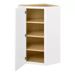 Hampton Bay Avondale 24 in. W x 24 in. D x 42 in. H Ready to Assemble Plywood Shaker Diagonal Corner Kitchen Cabinet in Alpine White