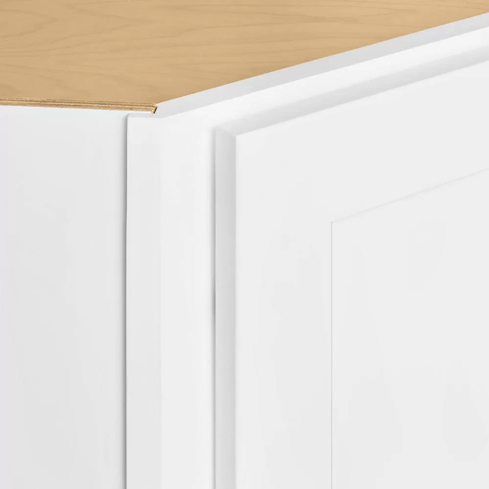 Hampton Bay Avondale 24 in. W x 24 in. D x 42 in. H Ready to Assemble Plywood Shaker Diagonal Corner Kitchen Cabinet in Alpine White