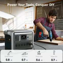 Anker THD1024 1800W Output/2400W Peak SOLIX C1000X Push Button Start LFP Battery Powered Generator for Home Backup,Outdoor Camping,RV