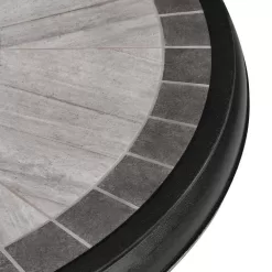 Home Decorators Collection FHTM80318 St. Charles 36 in. x 25 in. Round Steel Liquid Propane Black Fire Pit Table