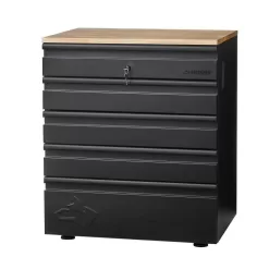 Husky HTC100007 Heavy Duty 18-Gauge Steel 5-Drawer Black Garage Base Cabinet