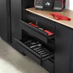 Husky HTC100007 Heavy Duty 18-Gauge Steel 5-Drawer Black Garage Base Cabinet