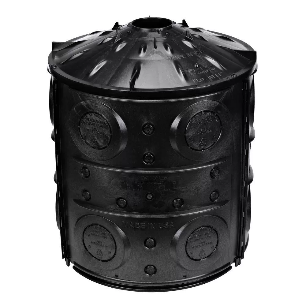 NDS FWAS24 24 in. x 24 in. x 29 in. 50 Gal. Plastic Flo-Well Stormwater Dry Well System Catch Basin Kit, 3 Side Panels and 1 Cover