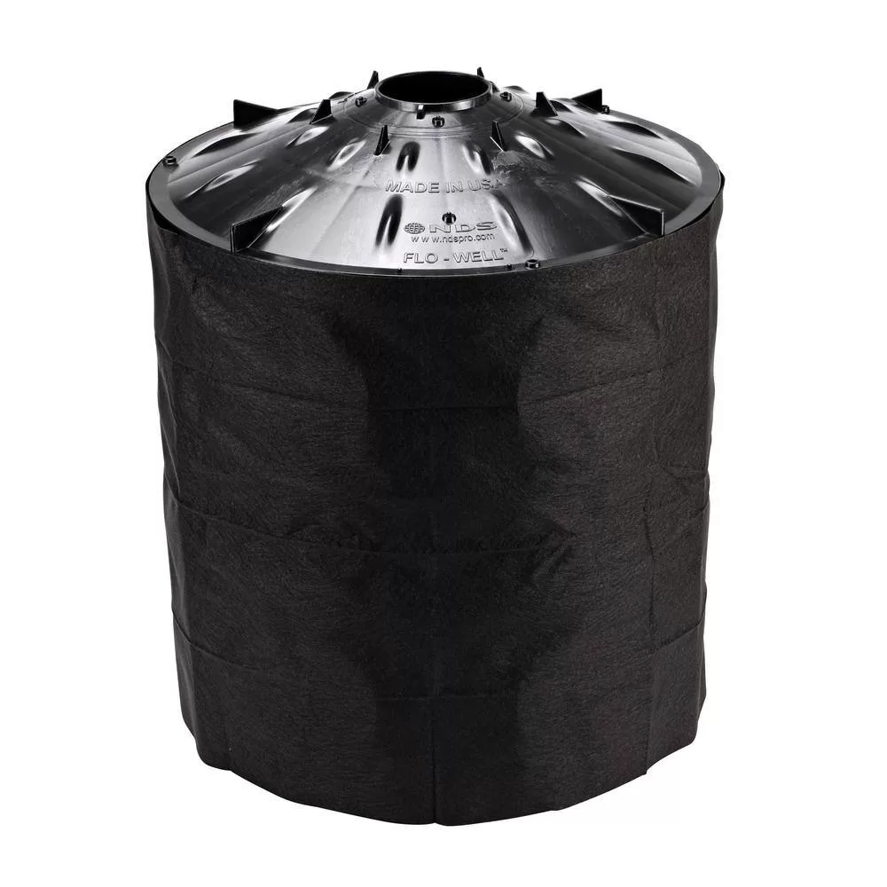NDS FWAS24 24 in. x 24 in. x 29 in. 50 Gal. Plastic Flo-Well Stormwater Dry Well System Catch Basin Kit, 3 Side Panels and 1 Cover