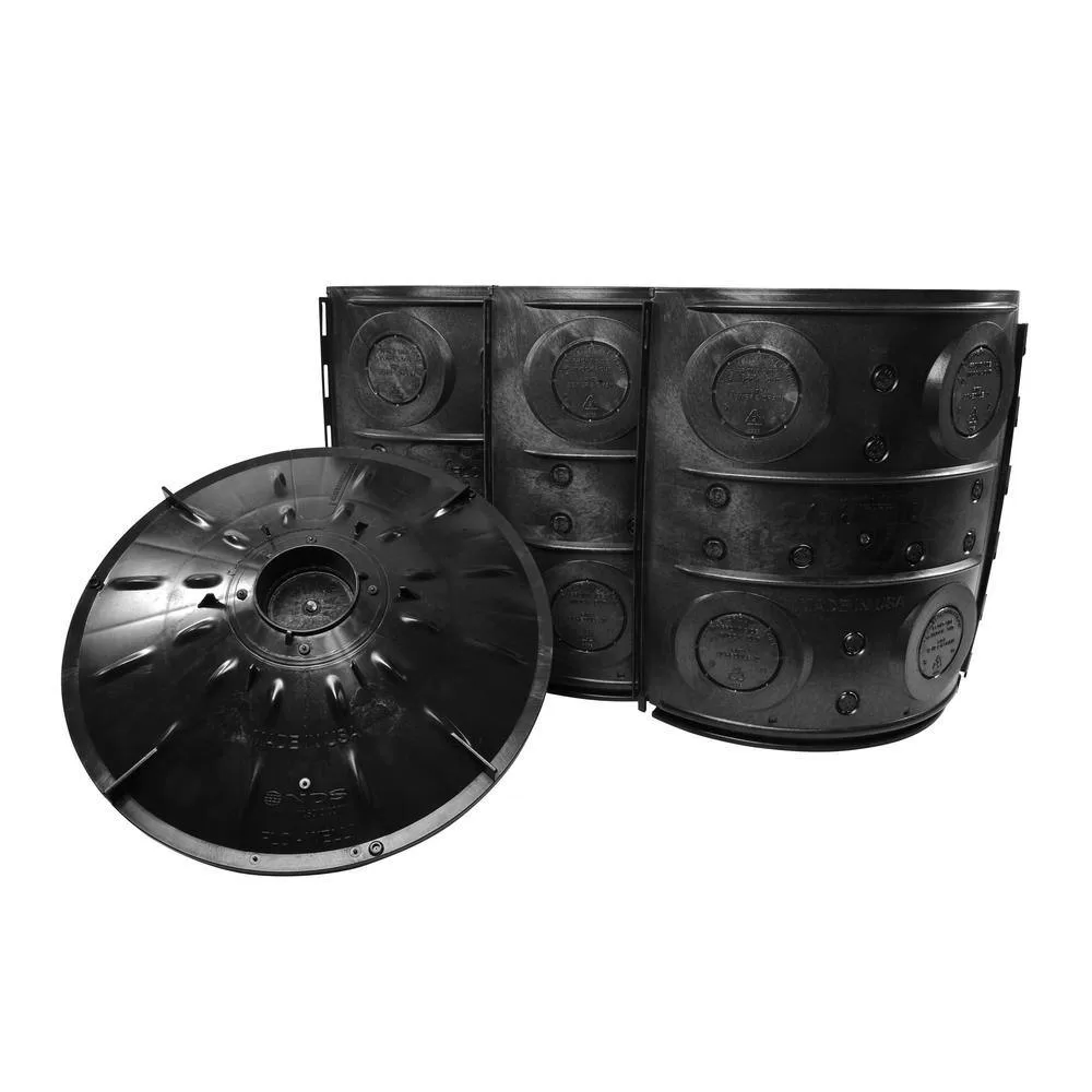 NDS FWAS24 24 in. x 24 in. x 29 in. 50 Gal. Plastic Flo-Well Stormwater Dry Well System Catch Basin Kit, 3 Side Panels and 1 Cover