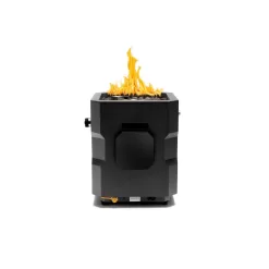 UKIAH Tailgater II 15.25in. L X 15.25in. W X 16in. H Portable LP Gas Steel Square Fire Pit with 2.1 BTM Sound System in Black