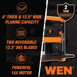 WEN PL1252 12.5 in. 15 Amp 2-Blade Benchtop Thickness Planer